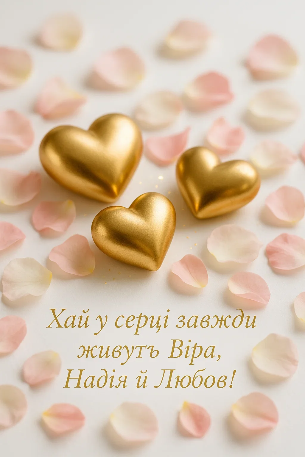Привітання з вірою, надією та любов’ю