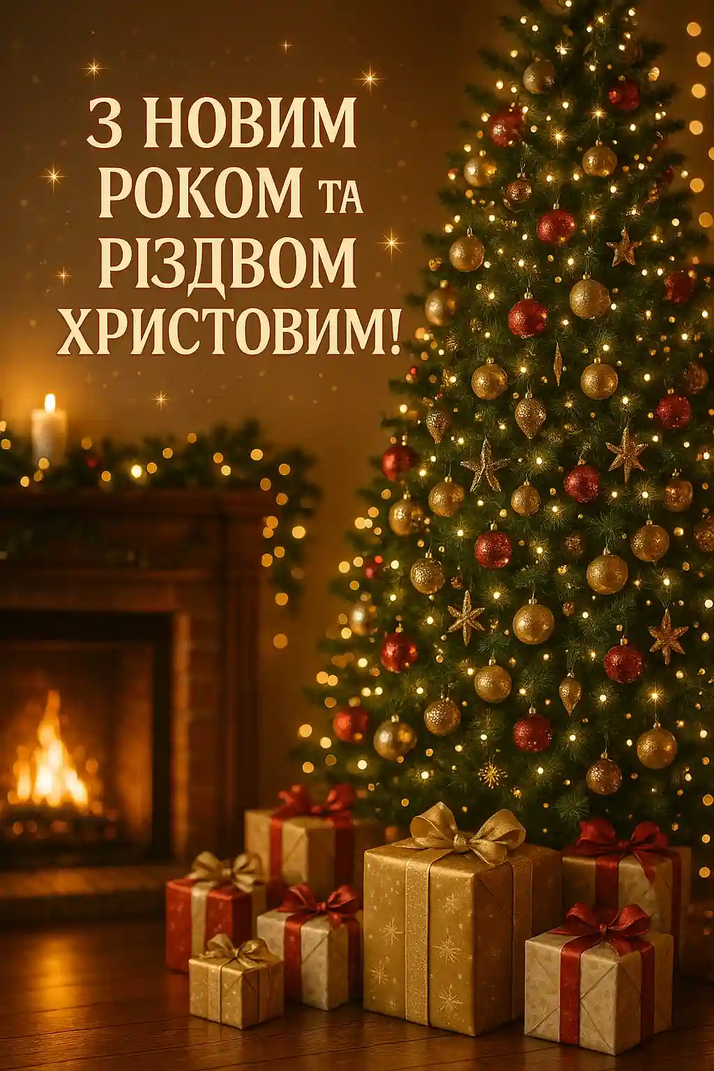 Привітання з новим роком та різдвом