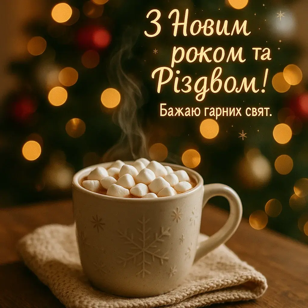 Привітання з новим роком та різдвом