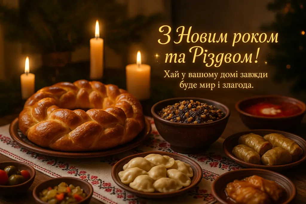 Привітання з новим роком та різдвом