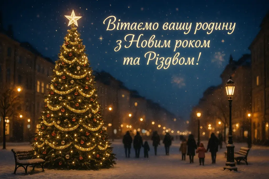 Привітання з новим роком та різдвом