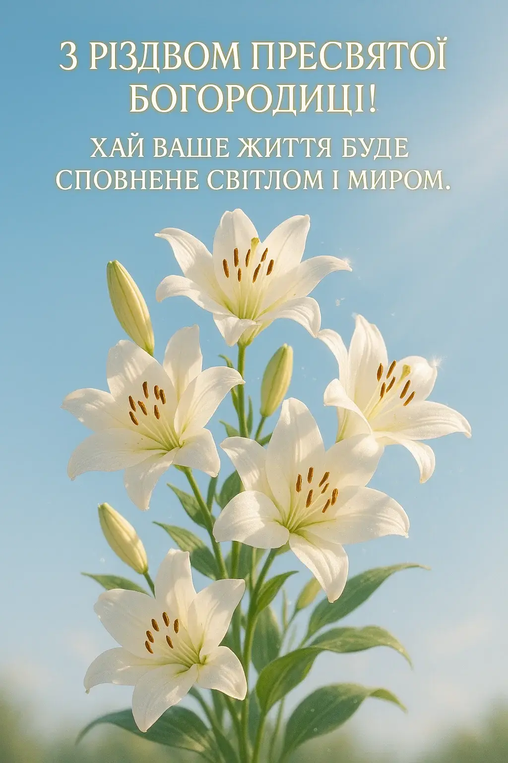 Привітання з різдвом пресвятої богородиці