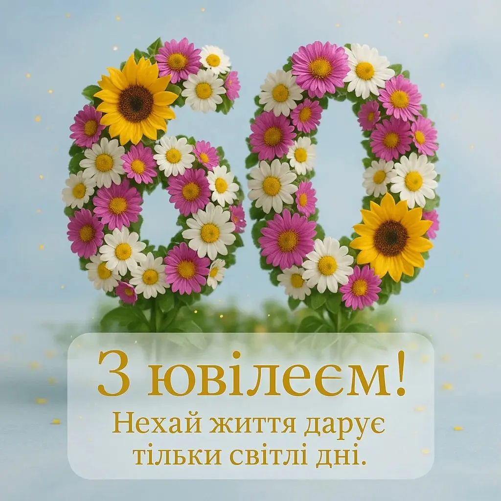 Привітання з днем народження жінці 60 років