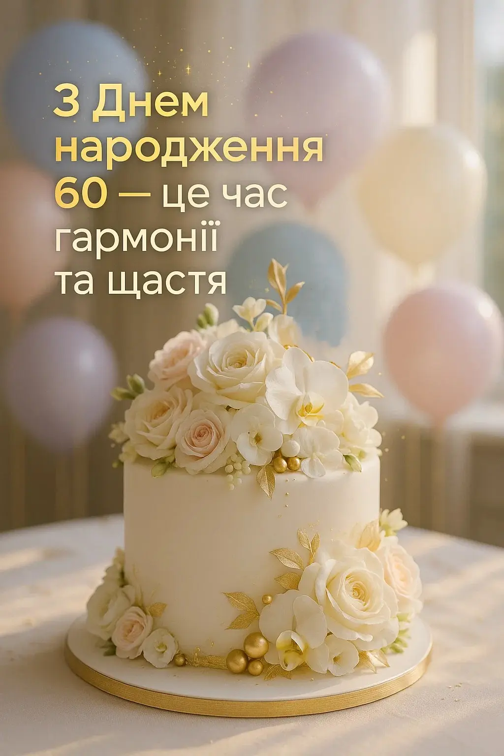 Привітання з днем народження жінці 60 років