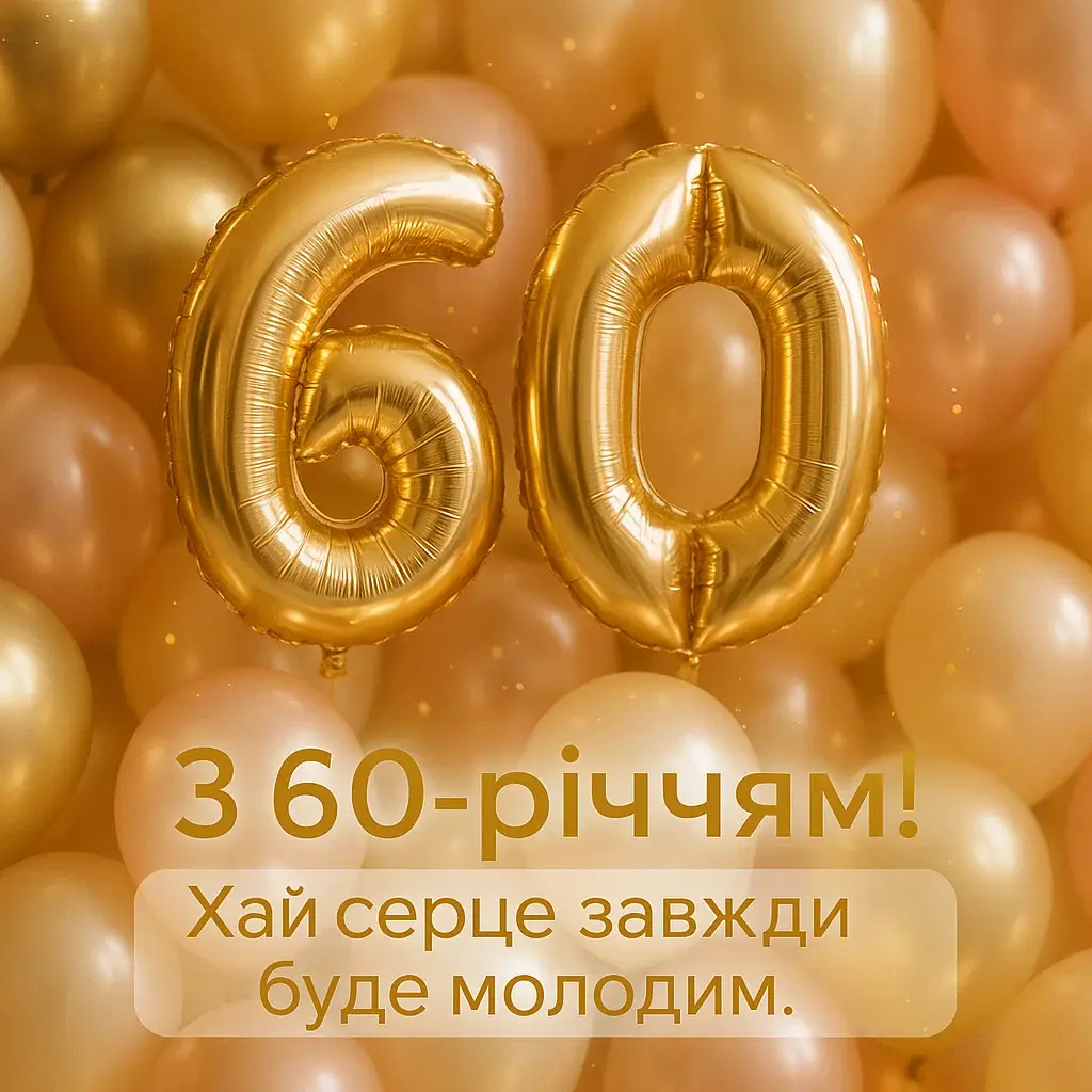 Привітання з днем народження жінці 60 років