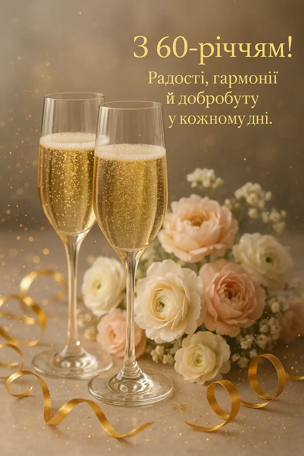 Привітання з днем народження жінці 60 років