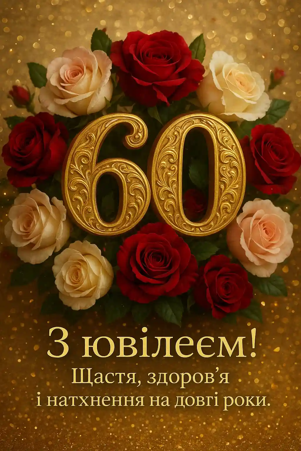 Привітання з днем народження жінці 60 років