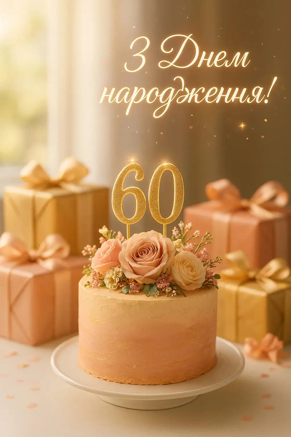 Привітання з днем народження жінці 60 років