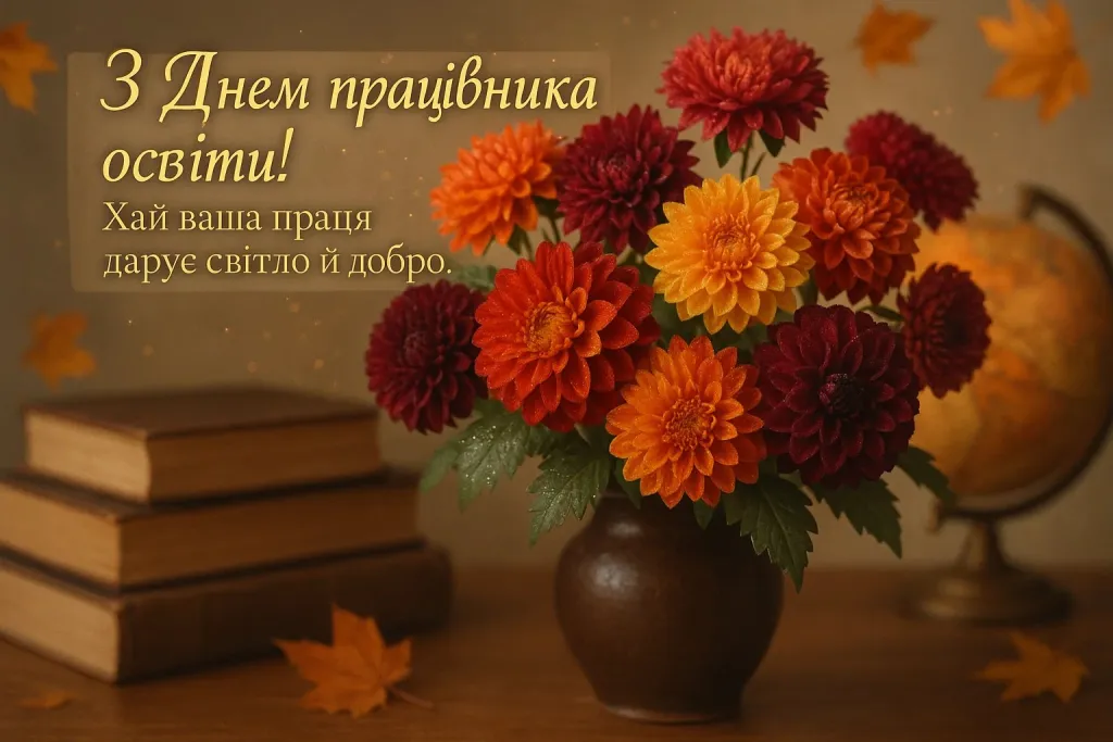 Привітання з днем працівника освіти