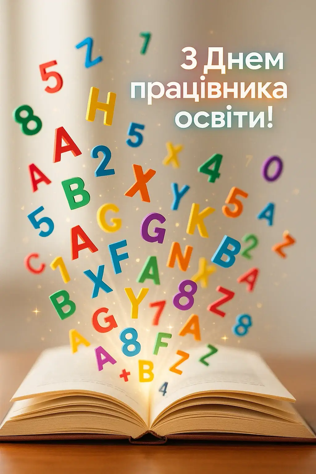 Привітання з днем працівника освіти