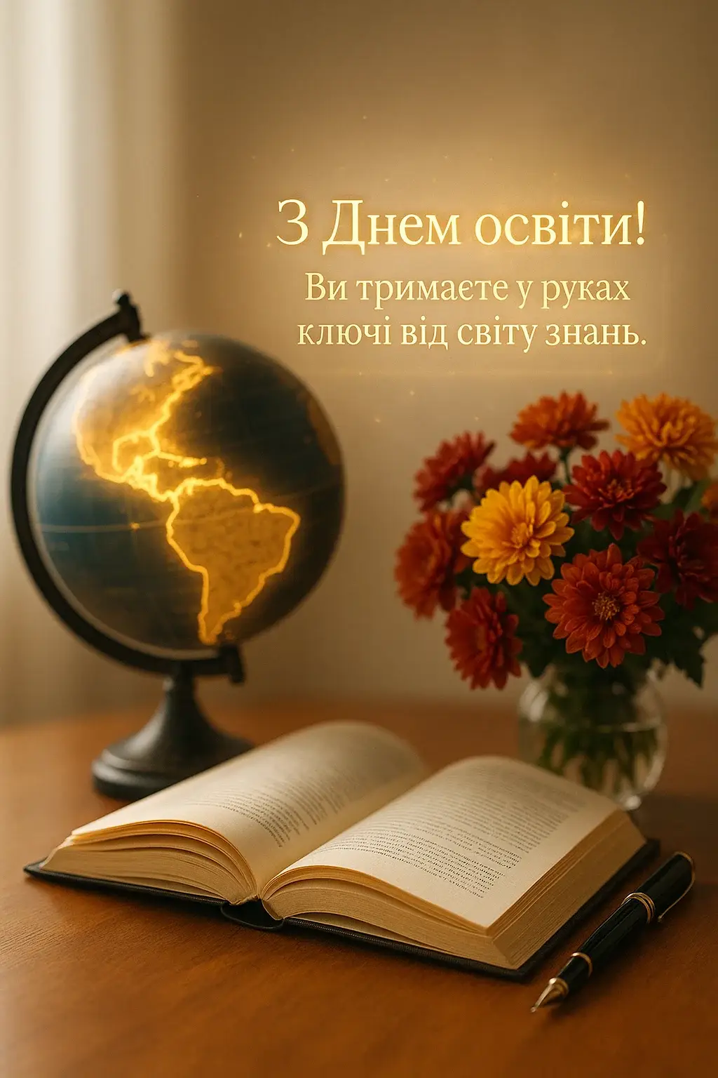 Привітання з днем працівника освіти