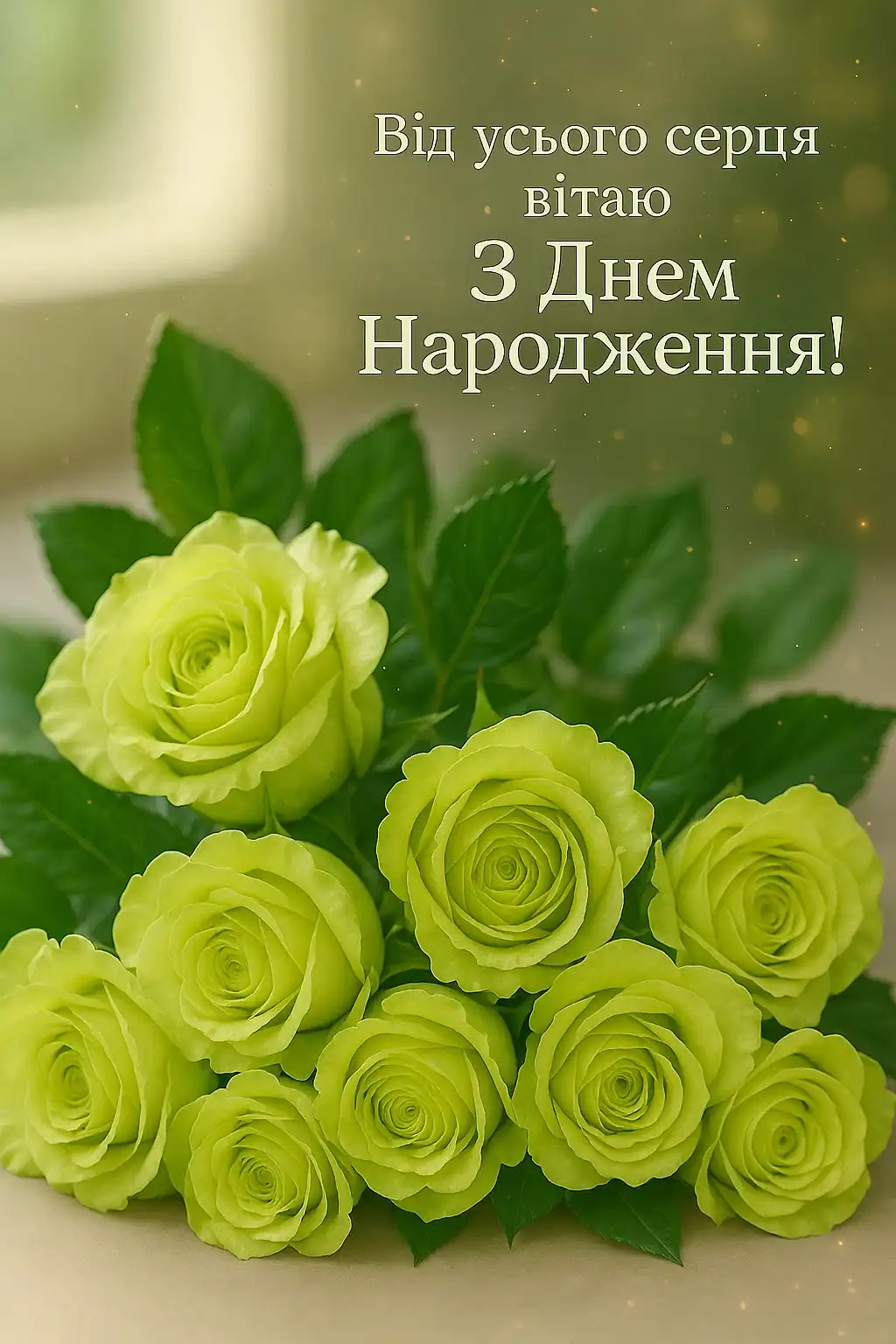 Красиві привітання з днем народження жінці з великим букетом квітів в картинках