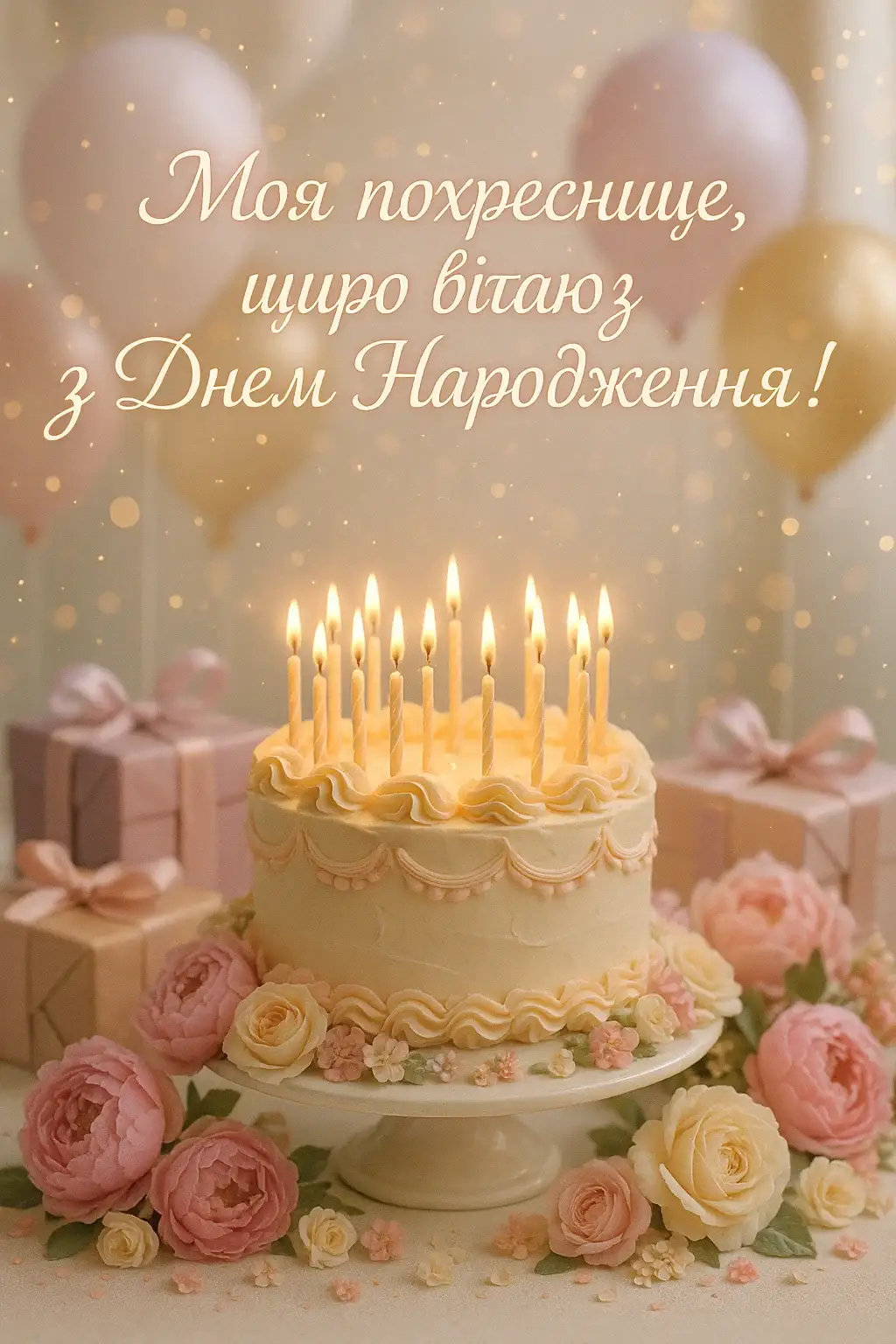 Привітання для похресниці з днем народження