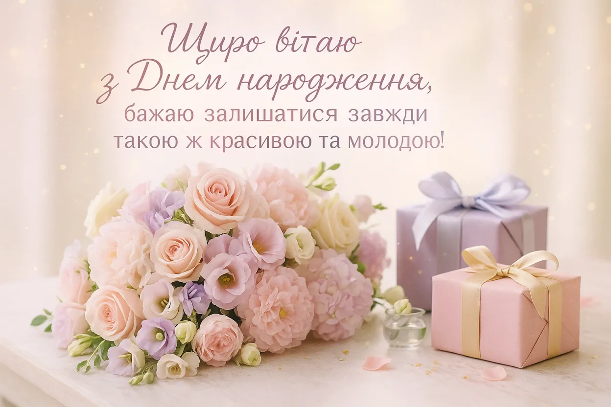 Зворушливе привітання з днем народження жінці