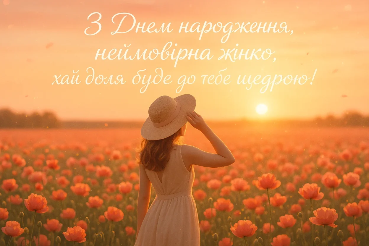 Зворушливе привітання з днем народження жінці