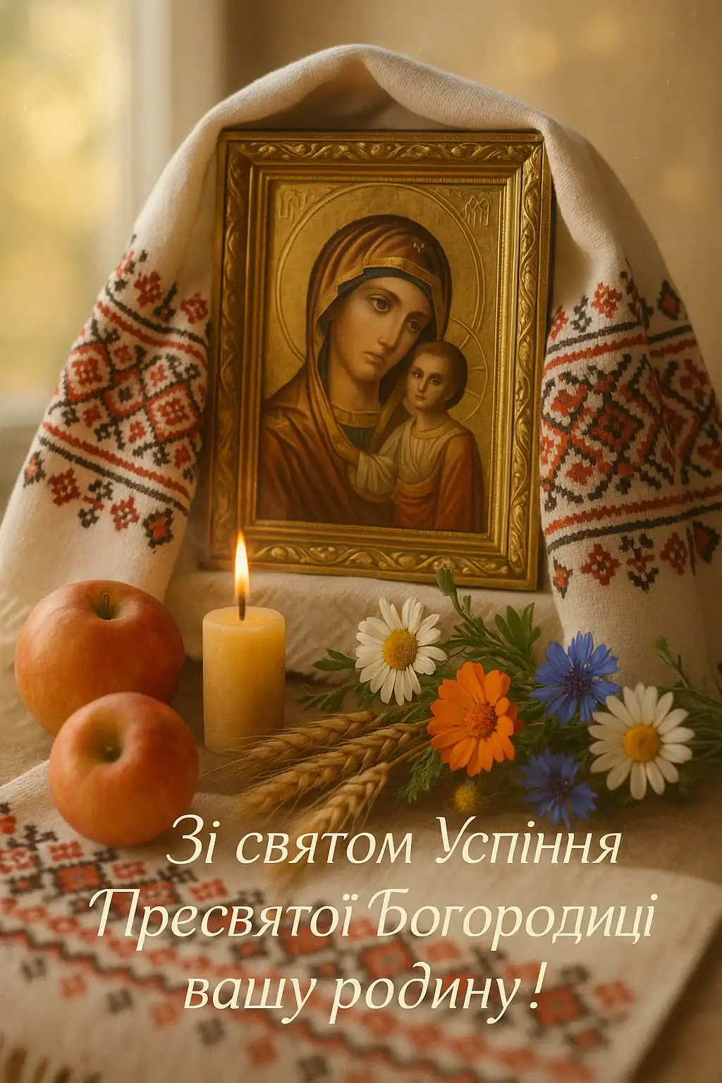 Привітання з успінням пресвятої богородиці на українській мові Привітання з успінням пресвятої богородиці на українській мові