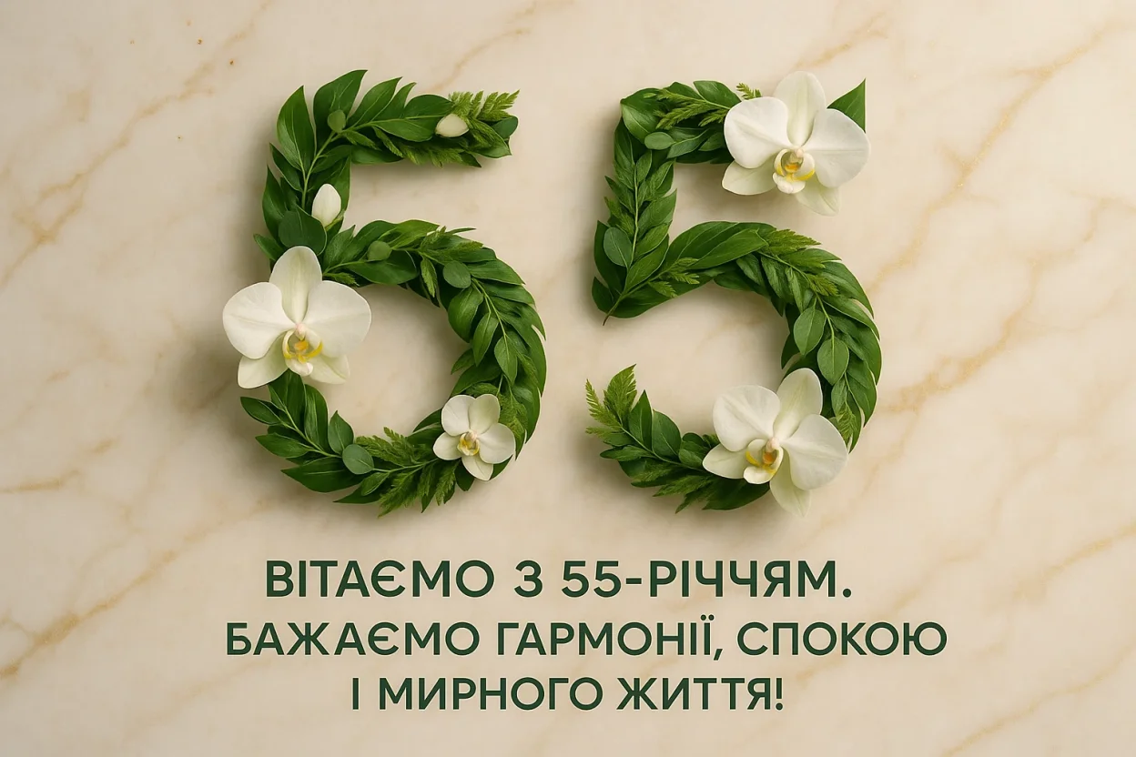 Привітання з 55-річчям
