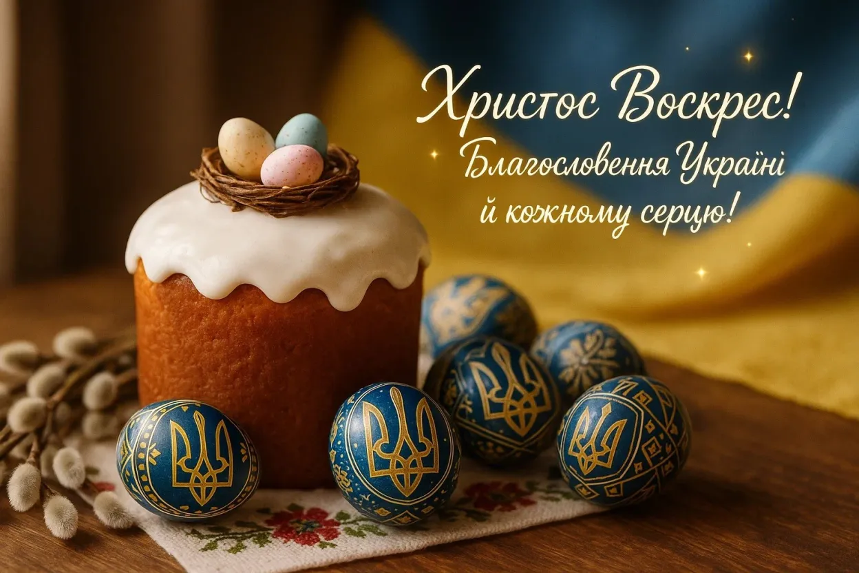 Привітання з христос воскрес на українському