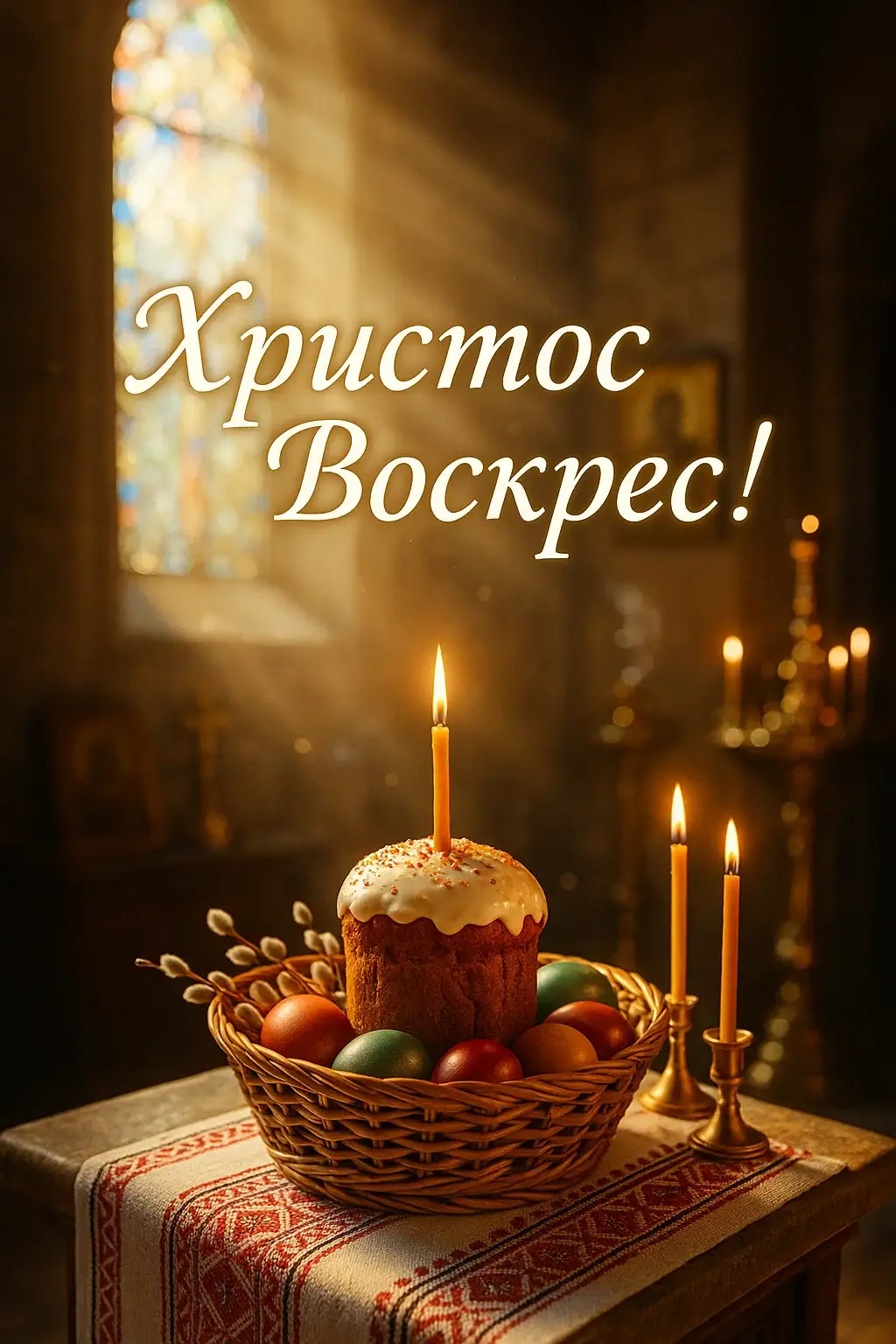 Привітання з христос воскрес на українському