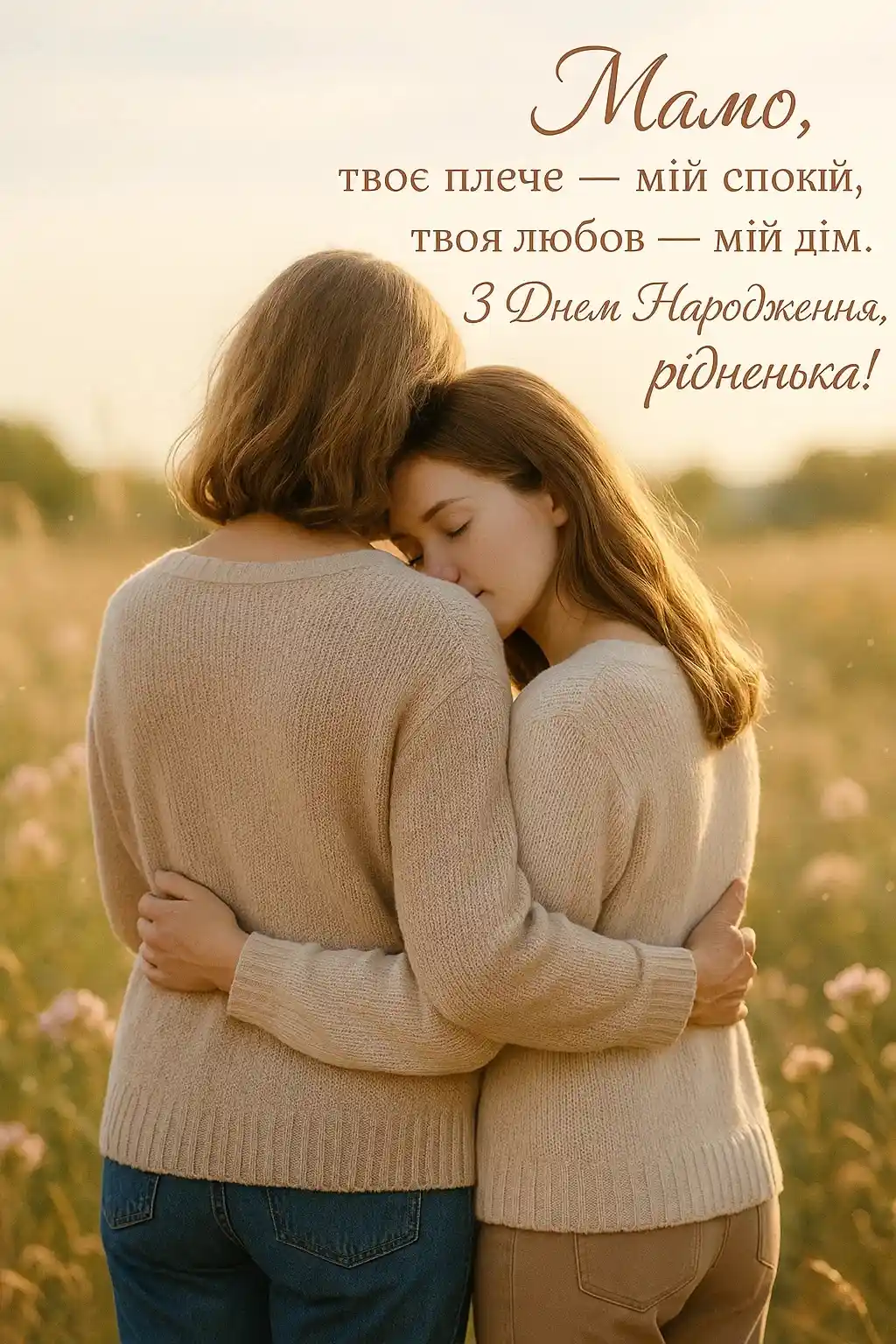 До сліз зворушливі привітання з днем народження мамі від дочки До сліз зворушливі привітання з днем народження мамі від дочки