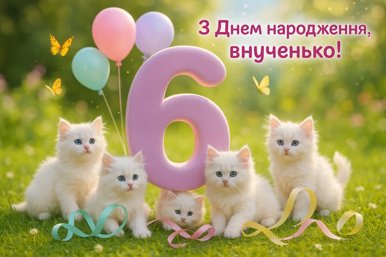Привітання з днем народження внучці 6 років від бабусі і дідуся