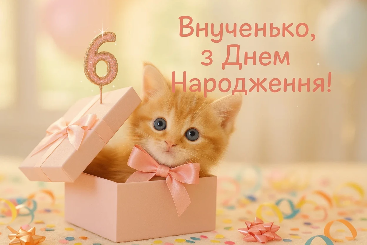 Привітання з днем народження внучці 6 років від бабусі і дідуся