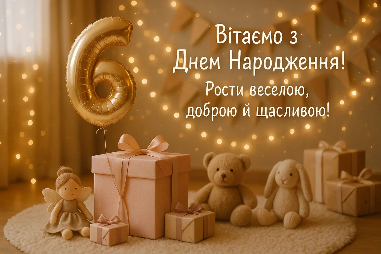 Привітання з днем народження внучці 6 років від бабусі і дідуся
