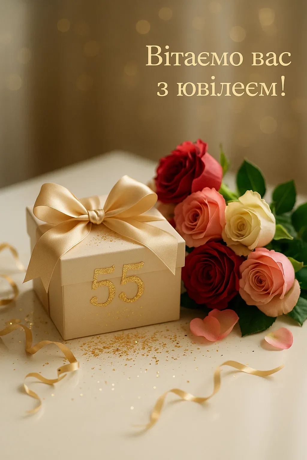 Привітання з ювілеєм 55