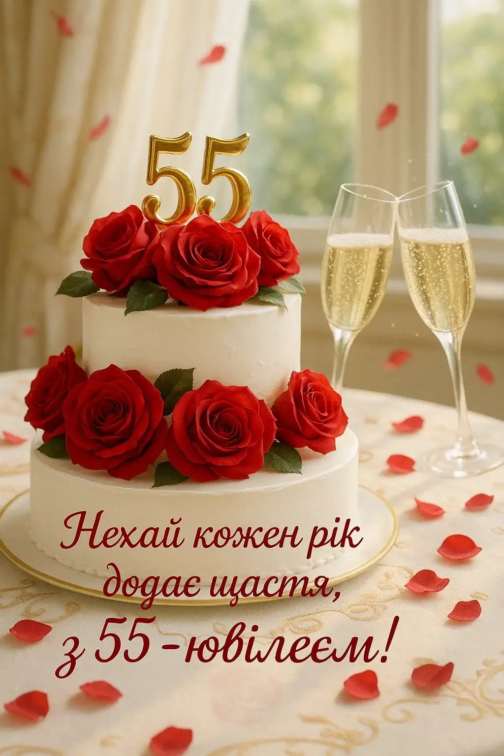 Привітання з ювілеєм 55
