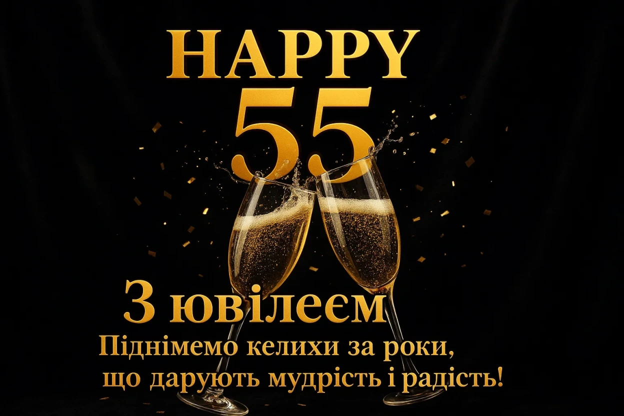 Привітання з ювілеєм 55