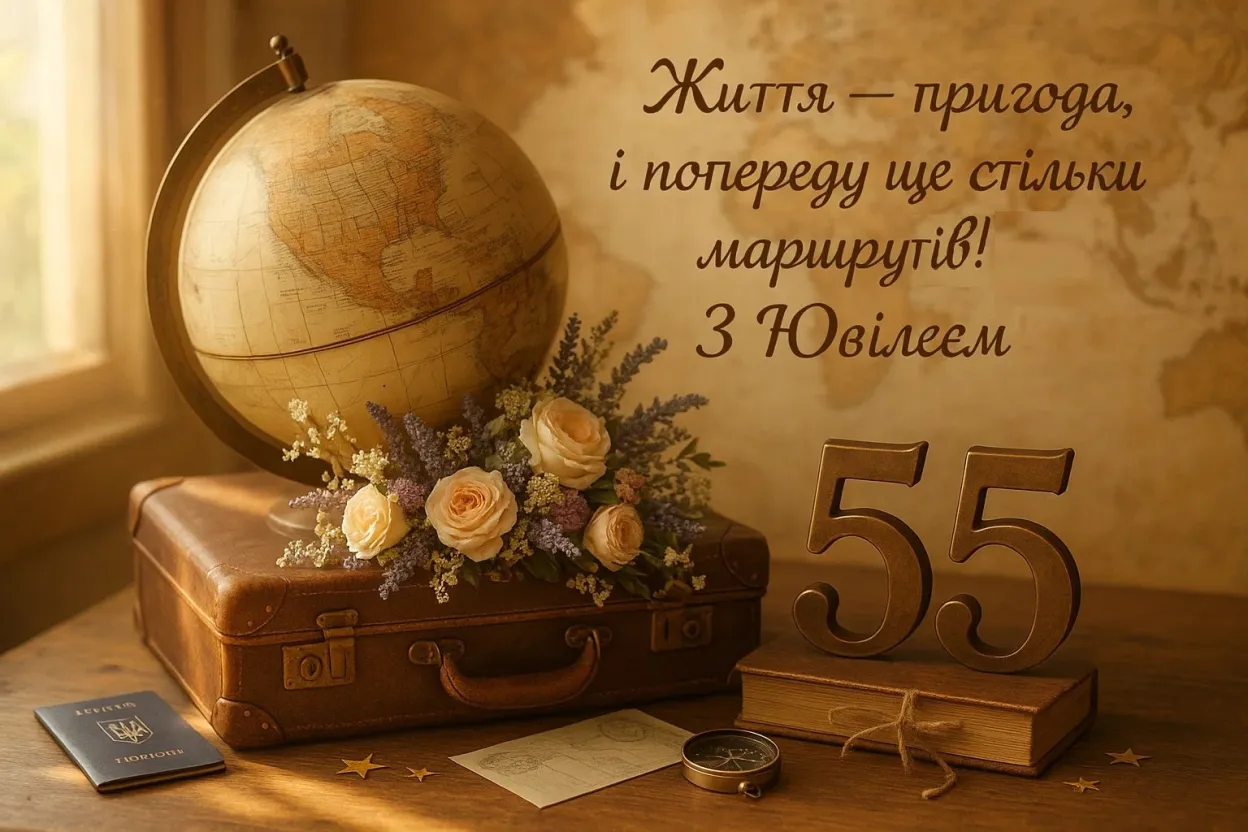 Привітання з ювілеєм 55