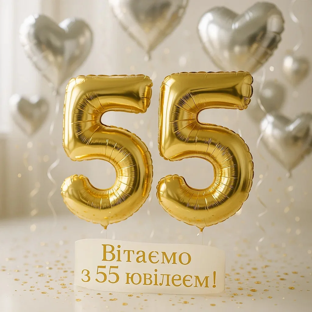 Привітання з ювілеєм 55