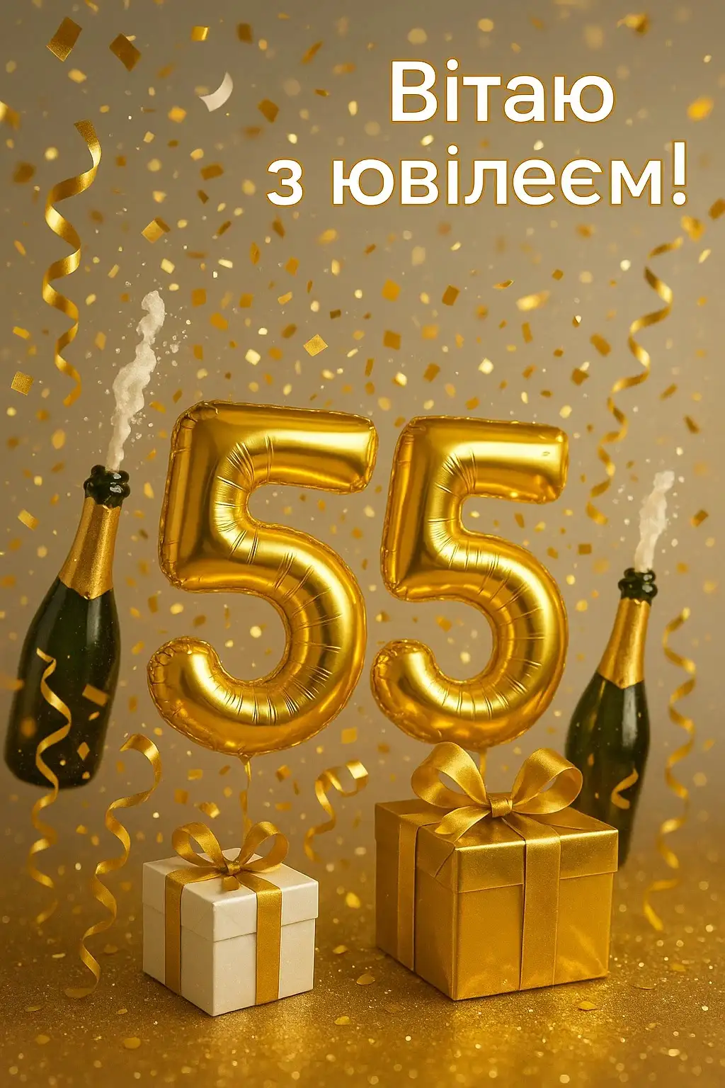 Привітання з ювілеєм 55
