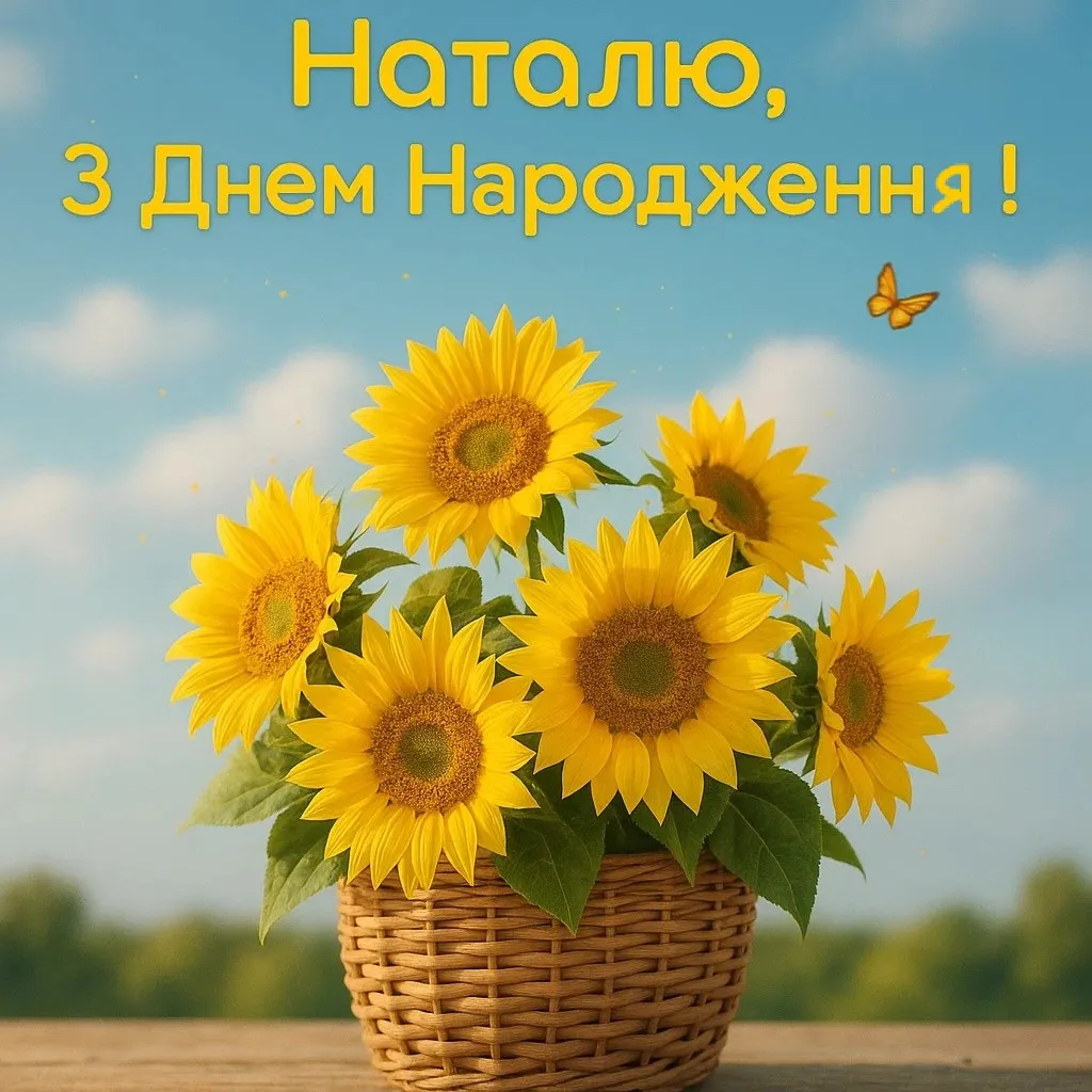 Привітання з днем народження Наталя