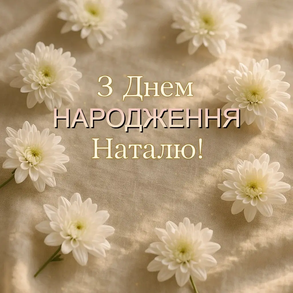 Привітання з днем народження Наталя