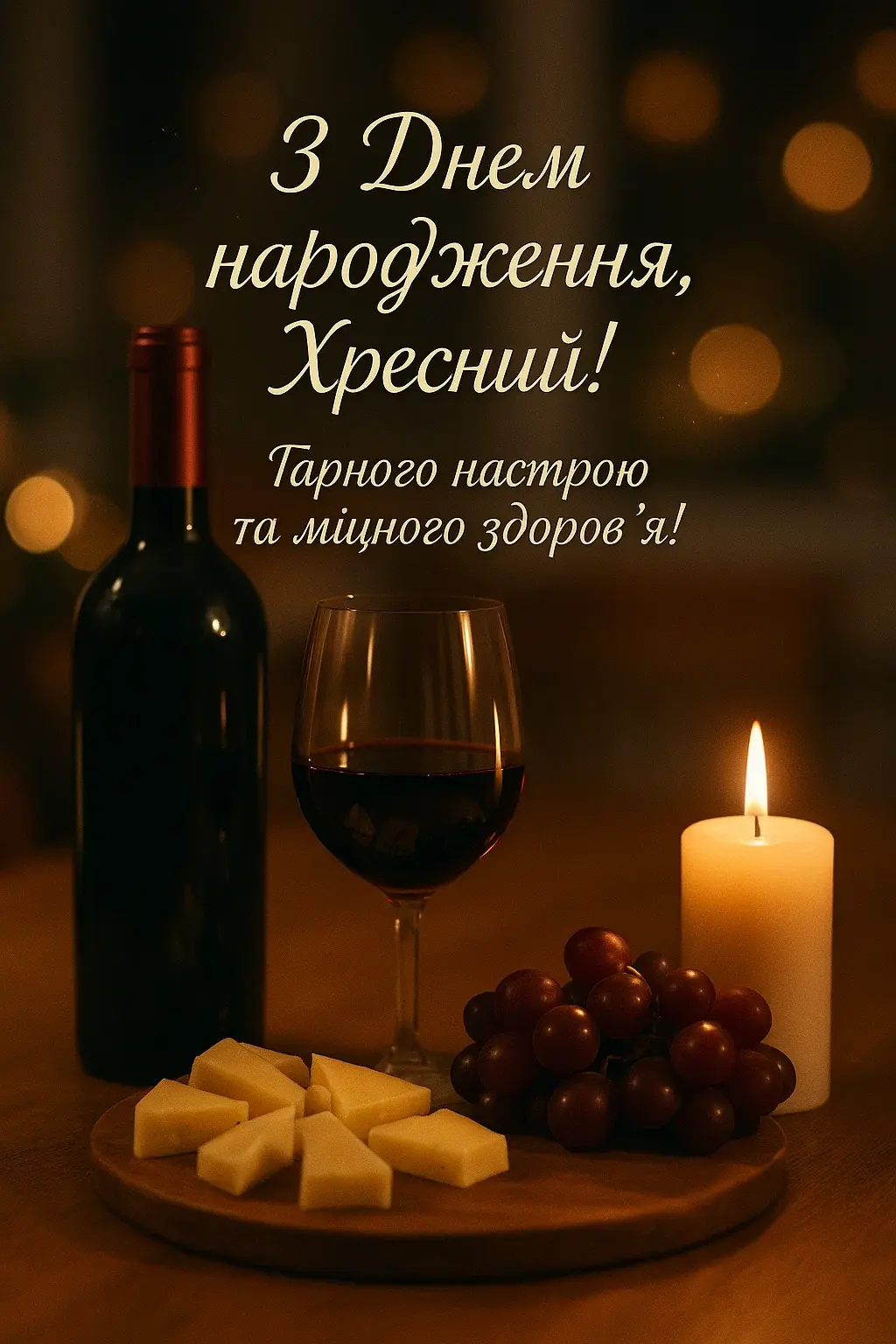 Привітання з днем народження хресного