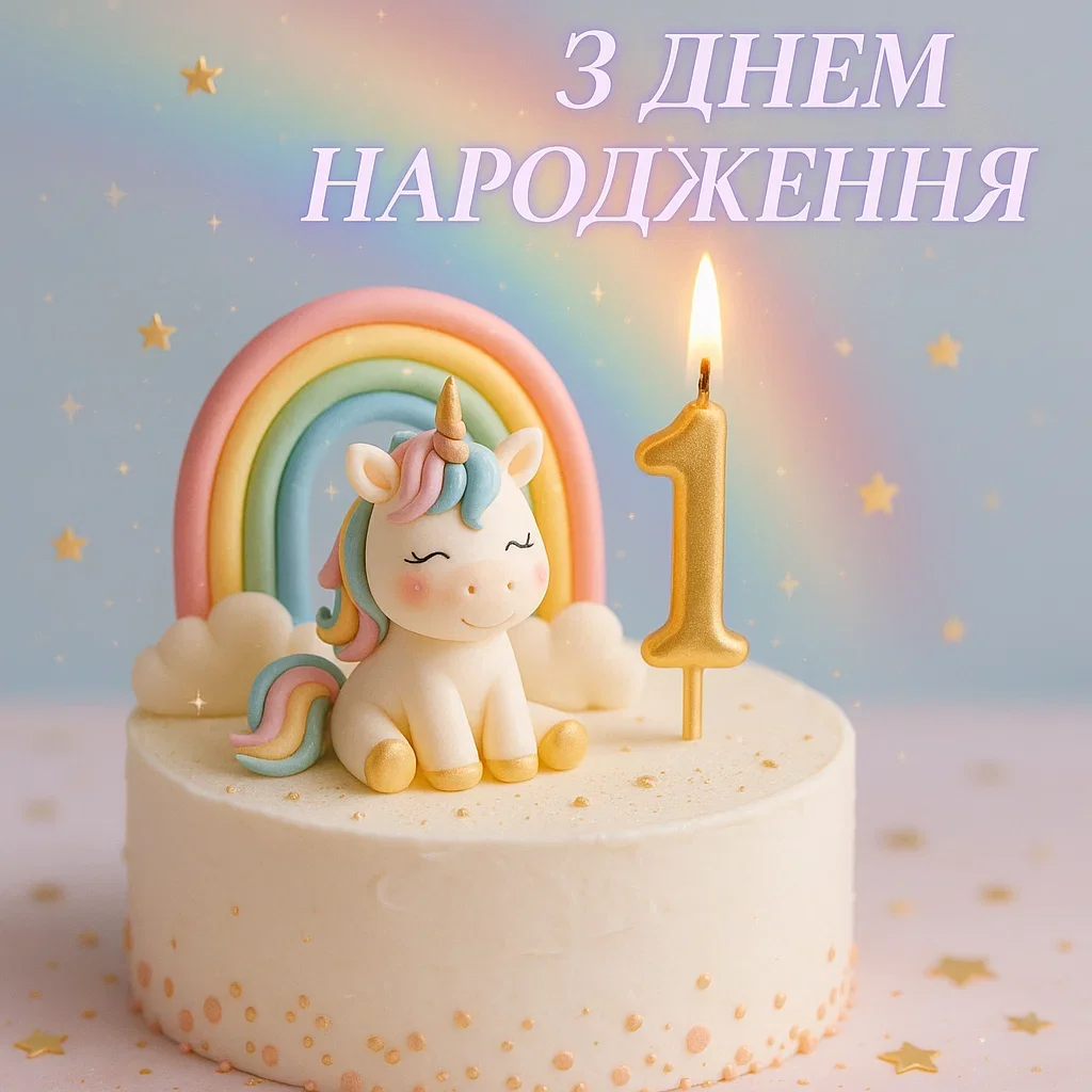 Привітання з 1 рочком дівчинку