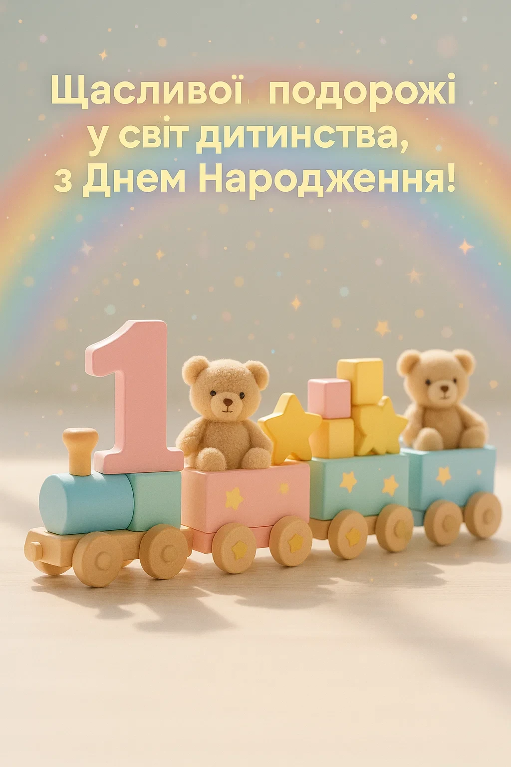 Привітання з 1 рочком дівчинку