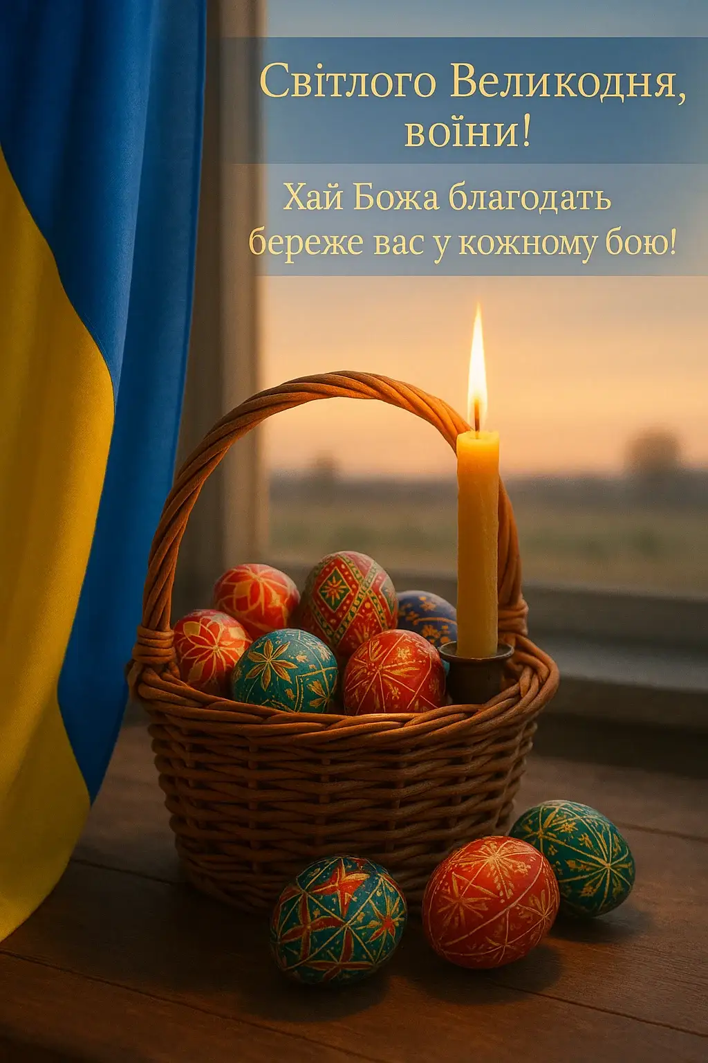 Привітання з великоднем для воїнів ЗСУ
