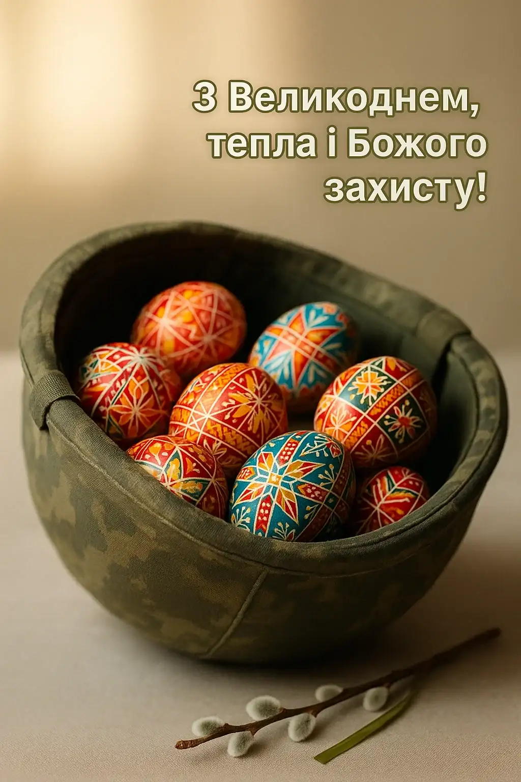 Привітання з великоднем для воїнів ЗСУ