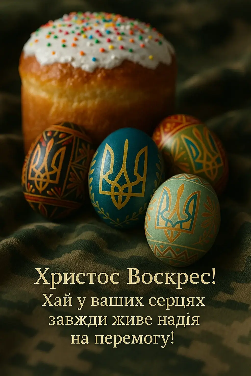 Привітання з великоднем для воїнів ЗСУ
