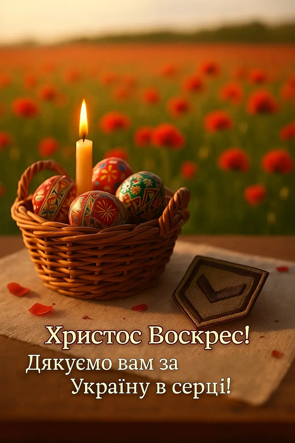 Привітання з великоднем для воїнів ЗСУ