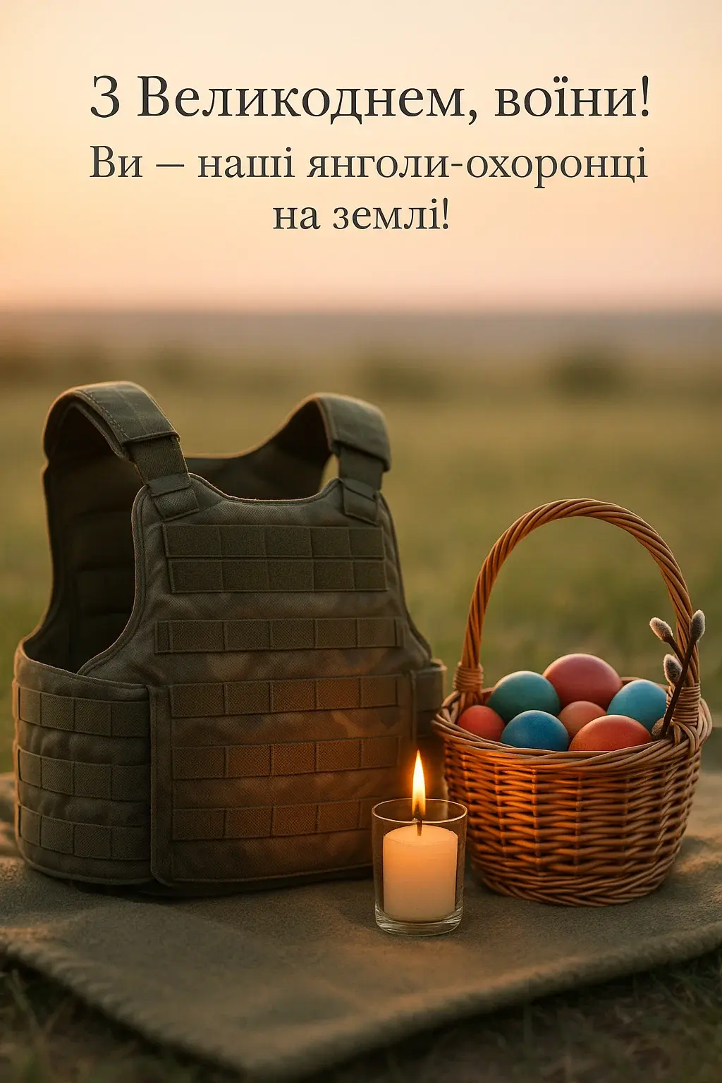 Привітання з великоднем для воїнів ЗСУ