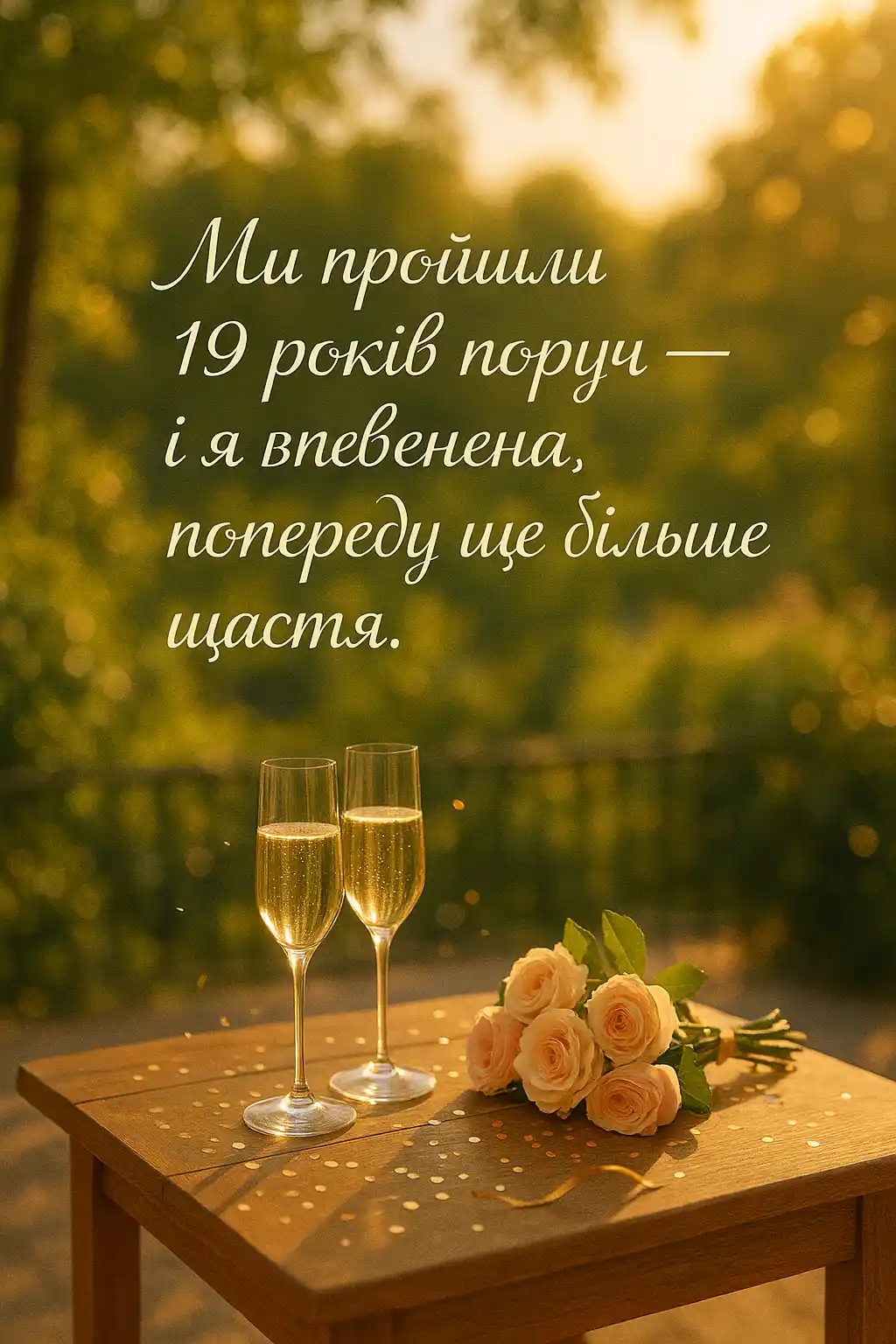Привітання з 19 років весілля для чоловіка