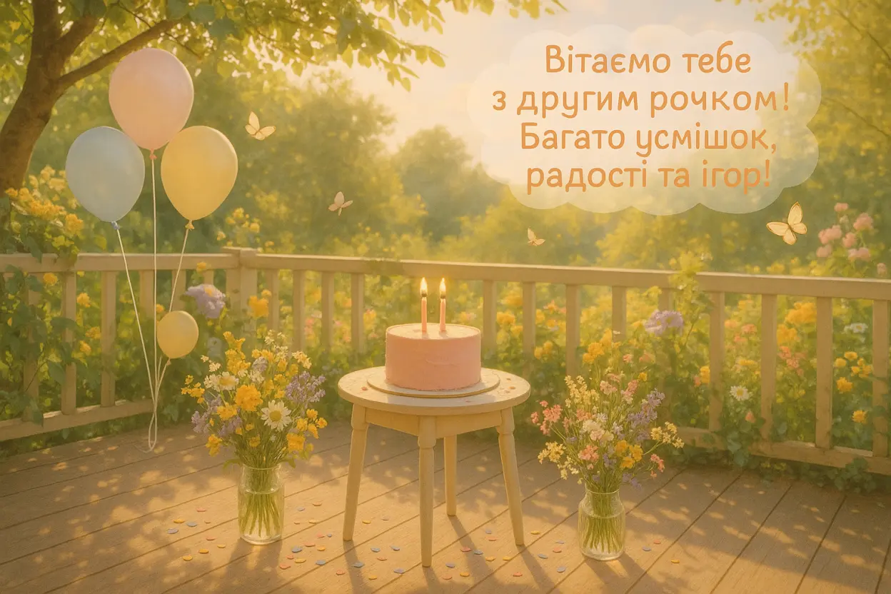 Привітання з днем народження дівчинці 2 роки