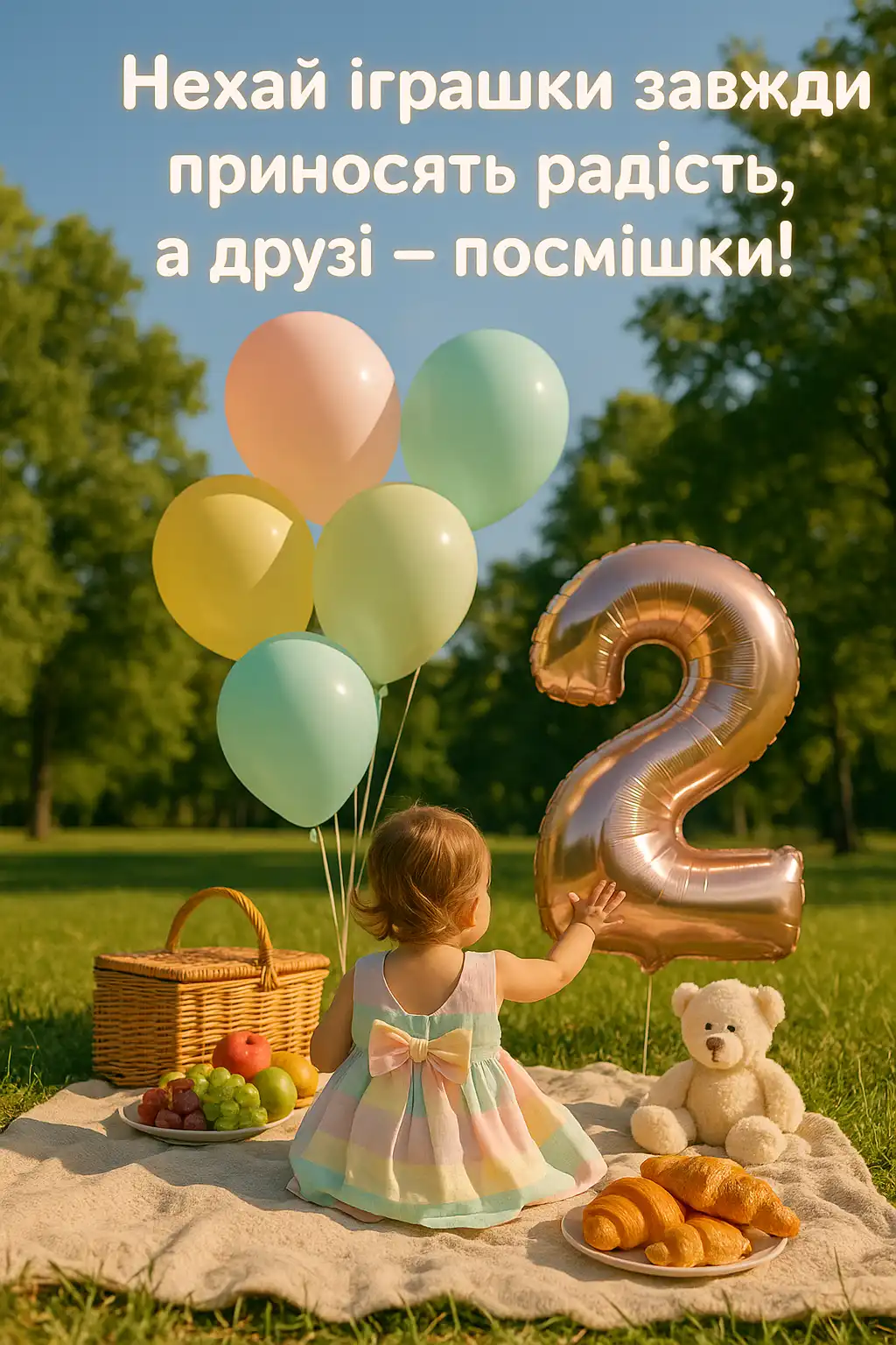Привітання з днем народження дівчинці 2 роки
