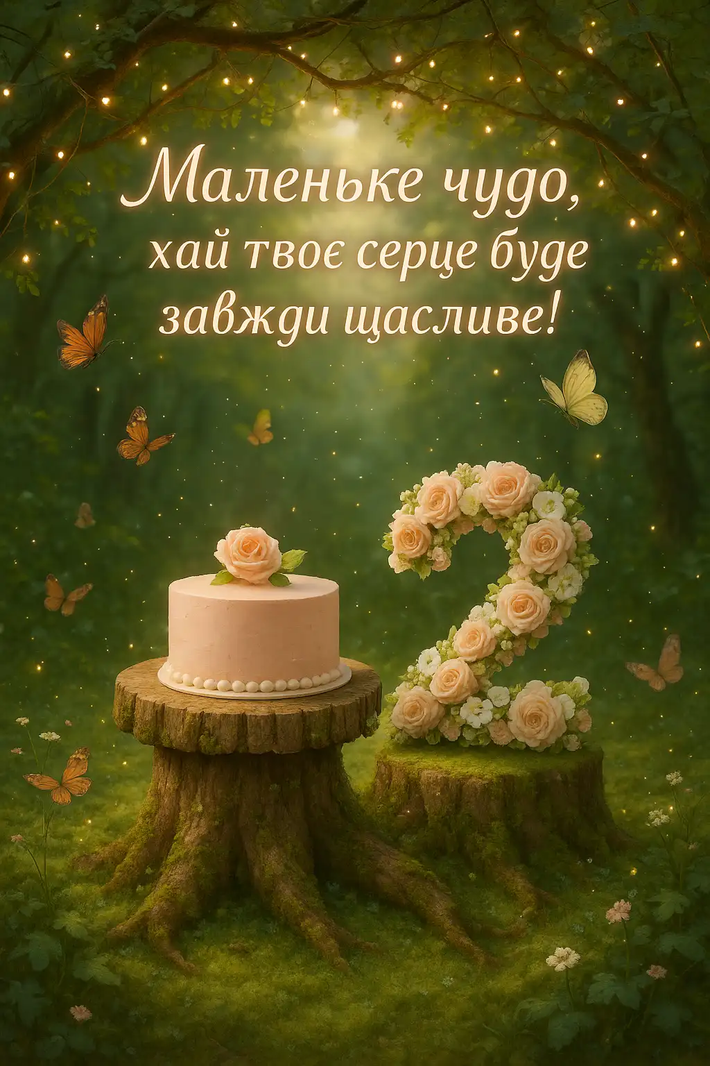 Привітання з днем народження дівчинці 2 роки