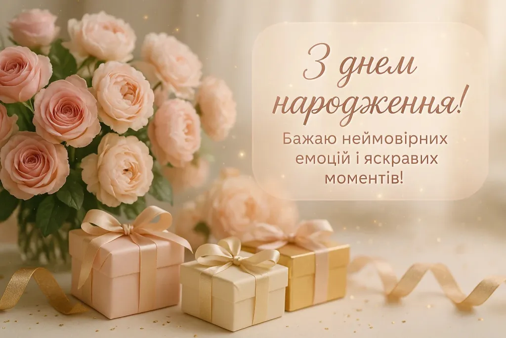 Привітання з 18 років для дівчини