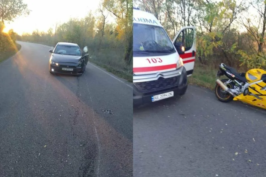 Кривава ДТП під Дніпром: 25-річному мотоциклісту відірвало гомілку, врятував турнікет військових