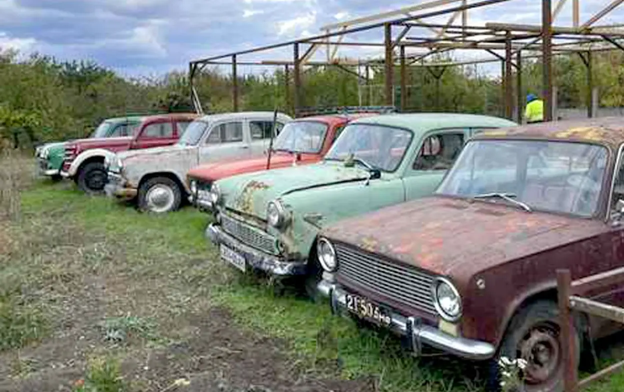 Під Дніпром виявили колекцію радянських авто, що десятиліттями руйнуються просто неба